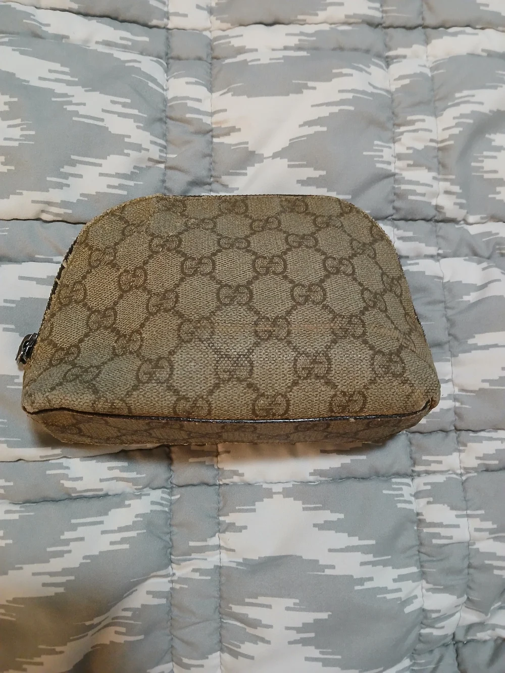 Gucci Monogram Cosmetic Pouch in Brown